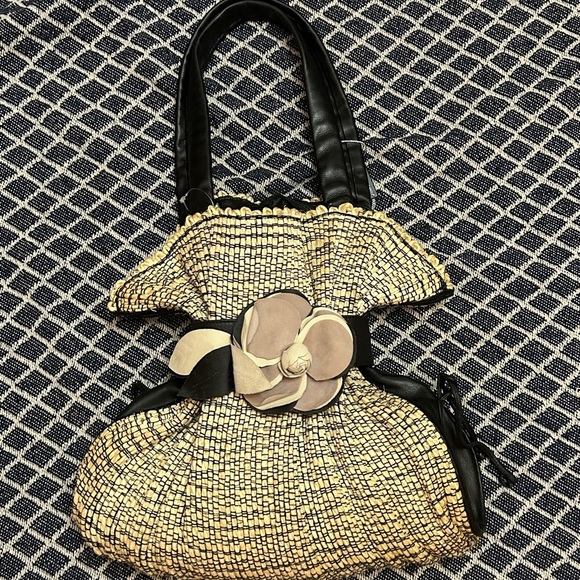 Renato Angi Beige Bag Flower Leather Strap Handbag - Picture 15 of 15